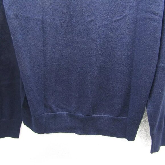 NEW PROSPER CLOTH Mens Merino Wool and Silk Crewneck Sweater Sz M Midnight Blue - Picture 3 of 10